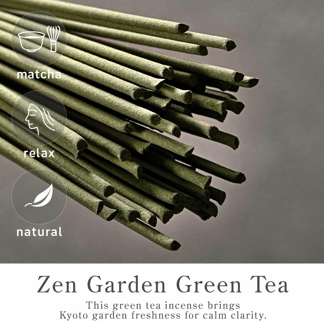 なごみ工房 Kyoto Green Tea Incense Sticks - Japanese Temple Aroma, Ideal for Relaxation & Meditation, Approx. 60 Sticks (0.044 Pounds) - Premium Quality Incense for Spiritual & Home Use Nagomikobo
