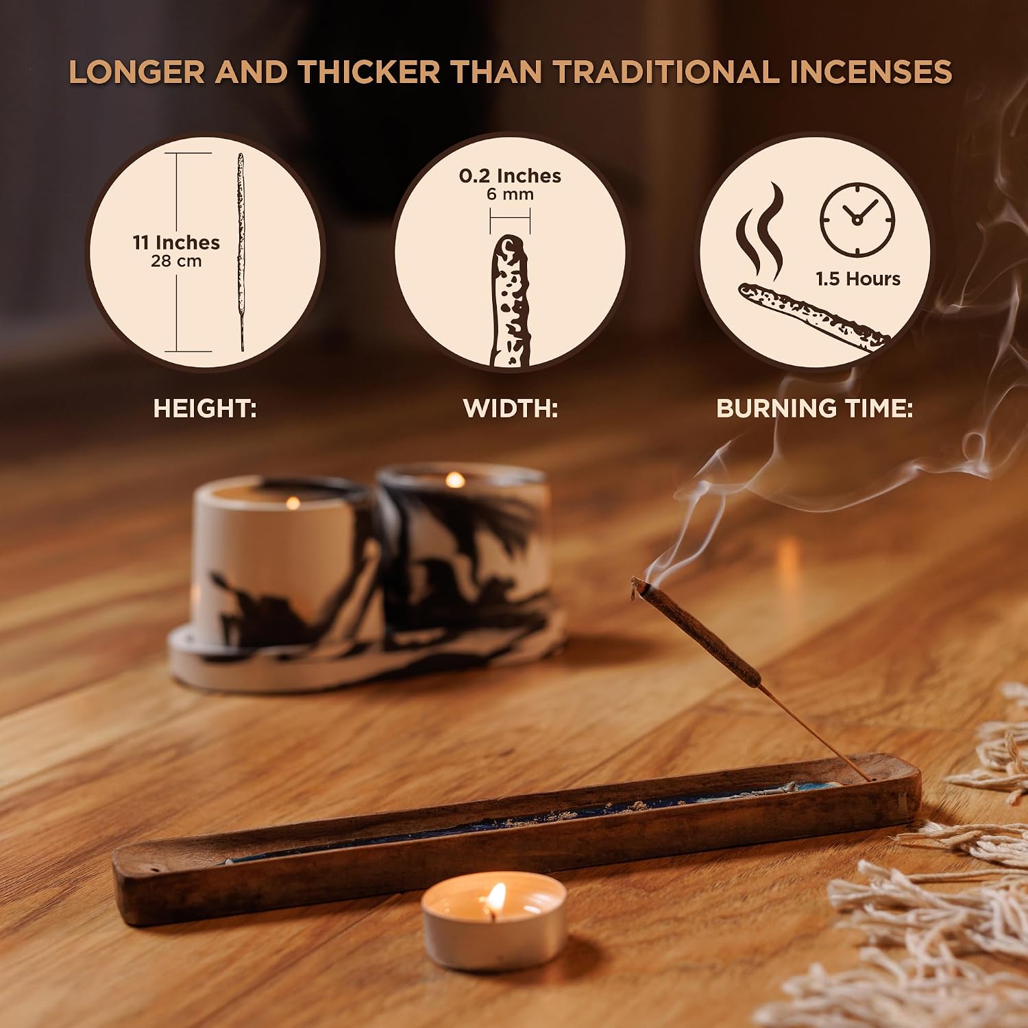 Mix Copal Aztec Incense 40 Sticks Mexico, Palo Santo, Myrrh, Cinnamon, Sandalwood for Yoga & Spiritual Cleansing - Pure Copal Resin Incense for Purifying Energy & Relaxation, JAGUARBIRD