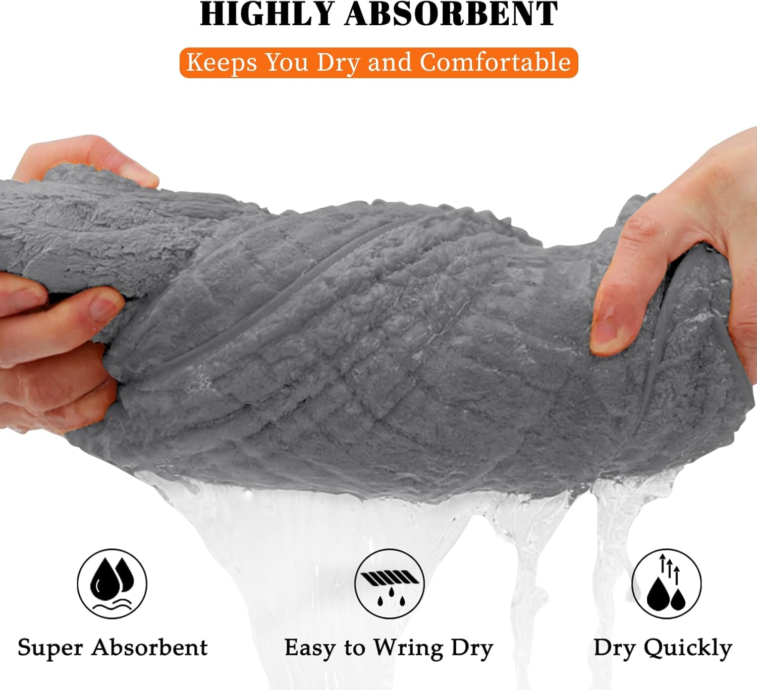Bath Towels Set of 4 Extra Large 35 x 70 Inches,Luxury Thick High Absorbent Quick Dry Bath Sheet,Ultra Soft Microfiber,Bathroom,Beach,Yoga,Sport,SPA (Grey)