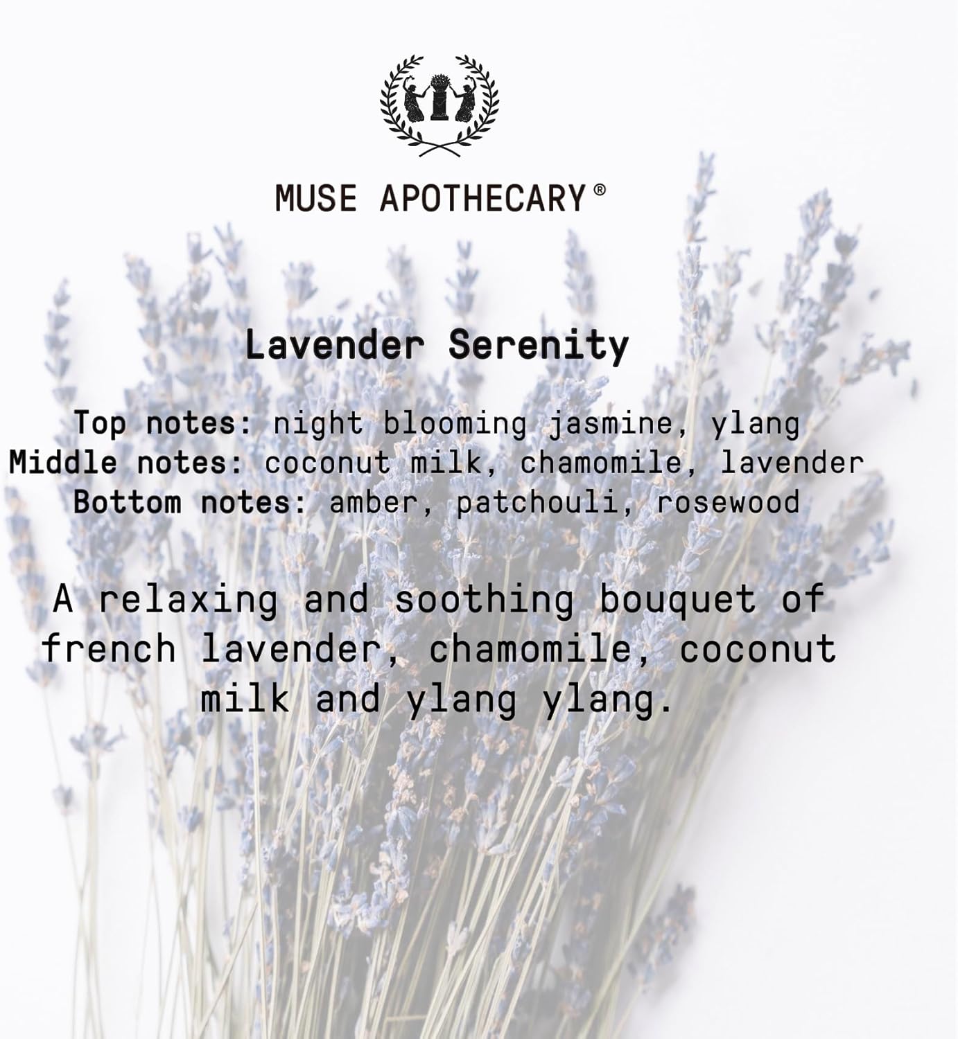 Muse Apothecary Linen Ritual - Aromatic, Soothing, and Relaxing Linen Spray for Bedding, Laundry and Fabric Spray Freshener - Infused with Aromatherapy Essential Oils - Lavender Serenity