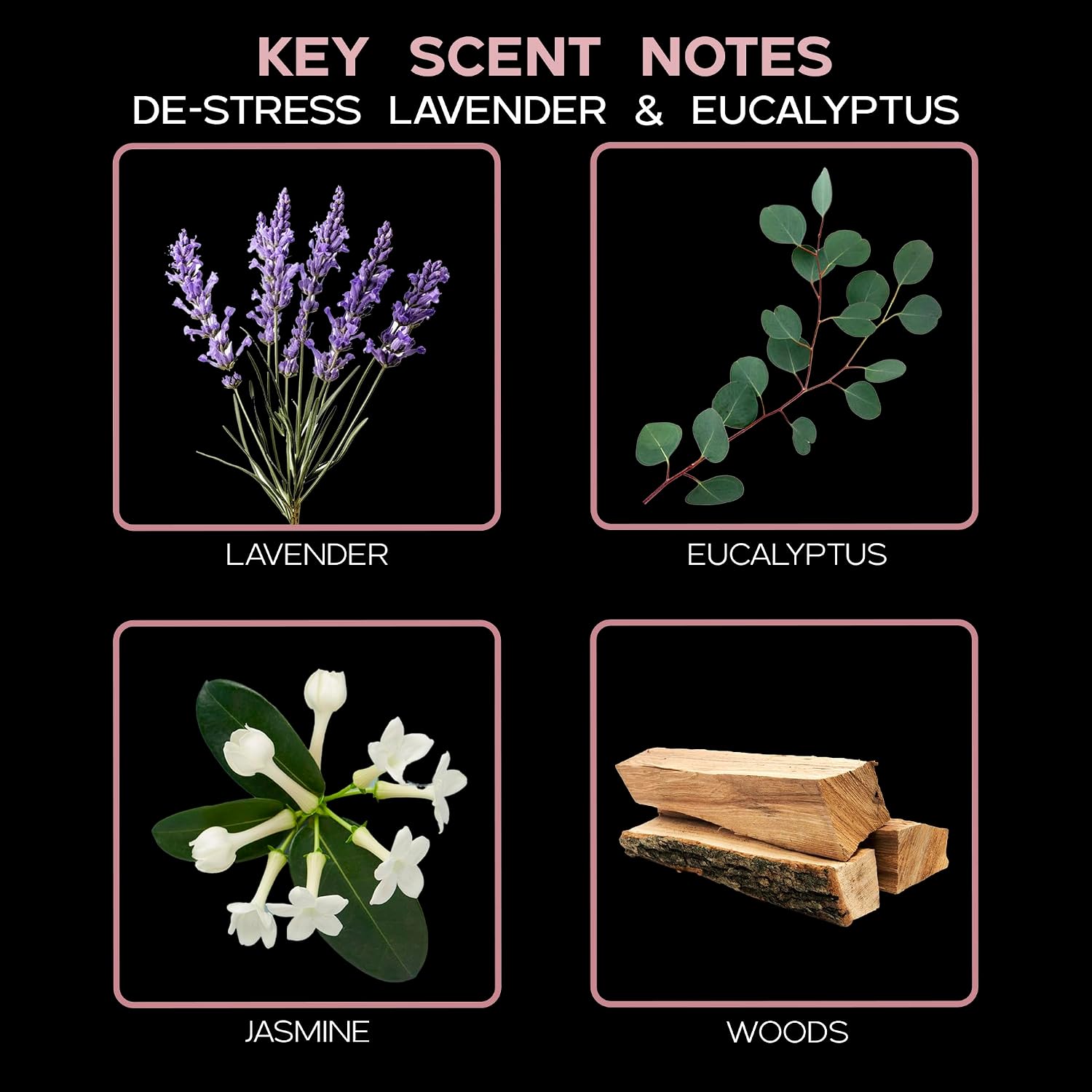 Reed Diffuser Set, DE-Stress Lavender Eucalyptus Scented Oil Diffuser with Sticks, Home Fragrance Accessories for Bathroom Shelf Decor, Aroma Diffusers for Home or Office Desk, USA Made