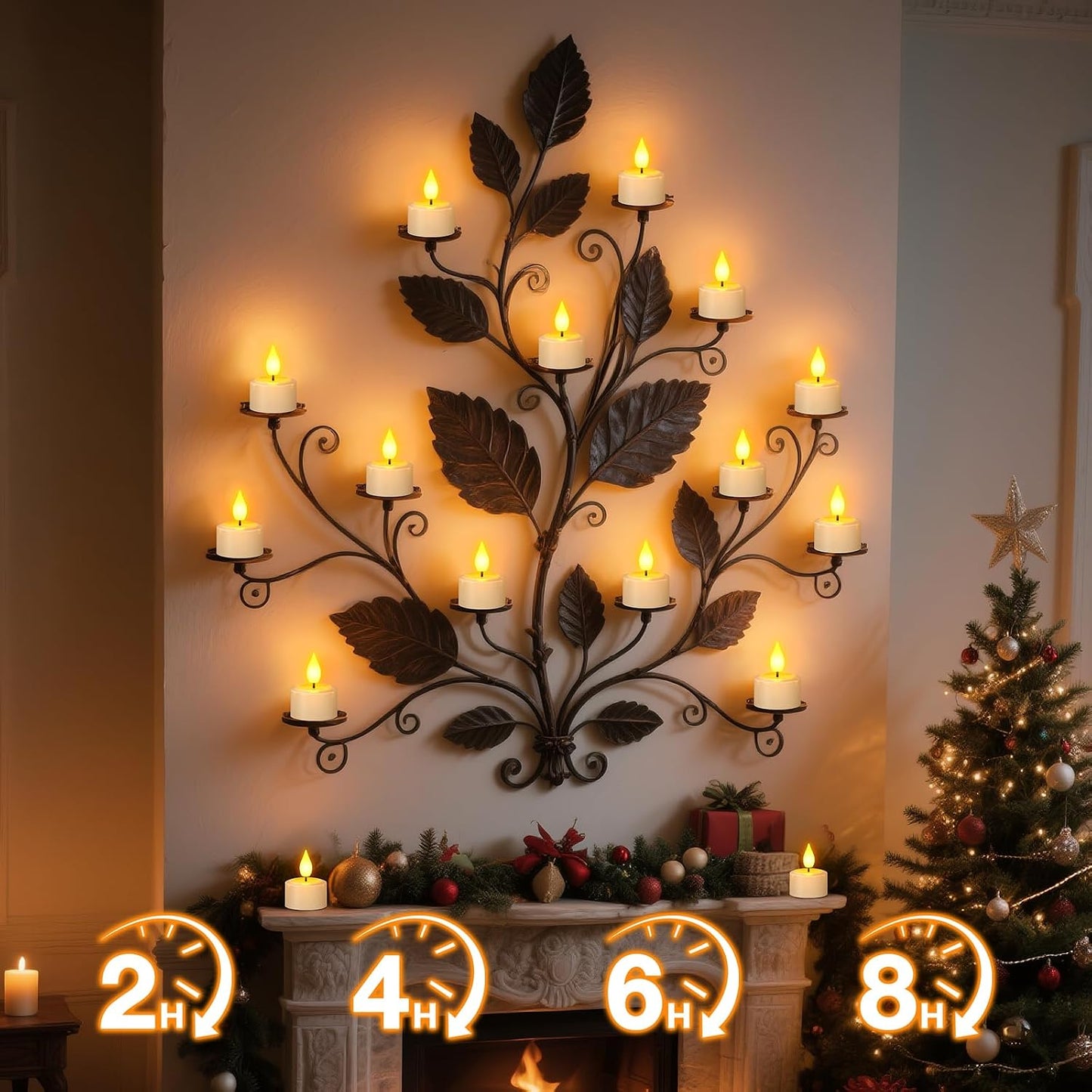 SoulBay Rechargeable Flameless LED Tea Lights Candles with Remote Control, 2.17" x 1.57", Set of 2, USB Charging Cable Included