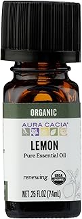 Aura Cacia Organic Lemon Essentail Oil, 0.25 FZ