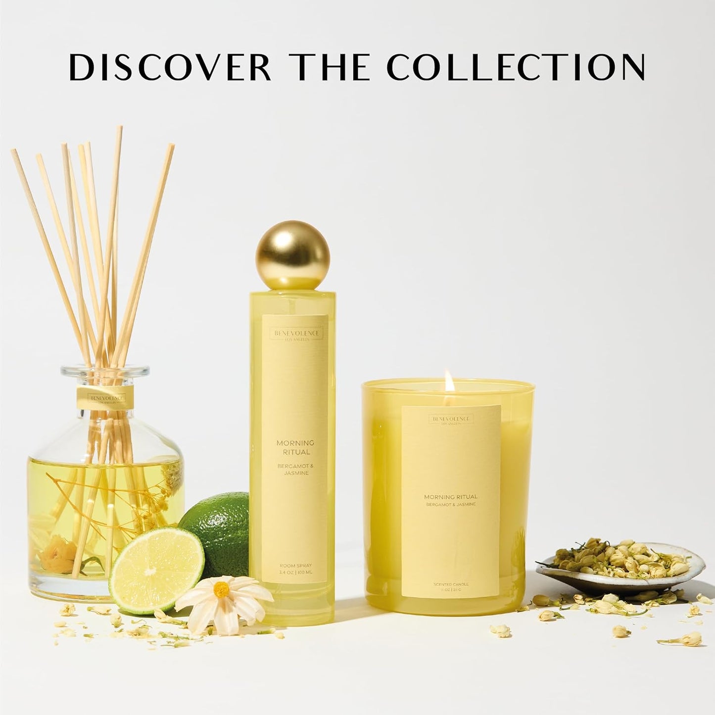 Bergamot & Jasmine Room Spray | Benevolence LA Air & Fabric Freshener for Home & Linen | Fresh Floral Scent, Relaxing Home Fragrance, Gift Idea for Women