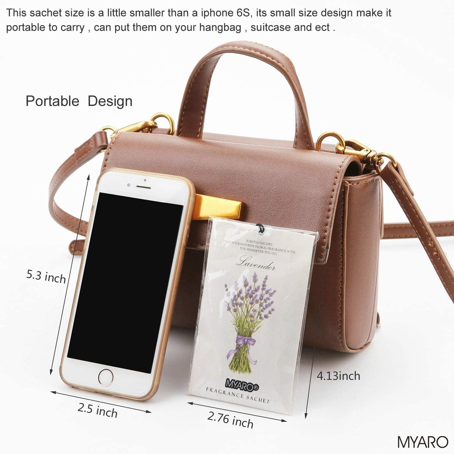 MYARO 24 Packs Scented Sachets for Drawer and Closet, Long-Lasting Sachets Bags Home Fragrance Sachet 6 Scents Option- Lavender, Rose, Jasmine, Ocean, Gardenia, Lily