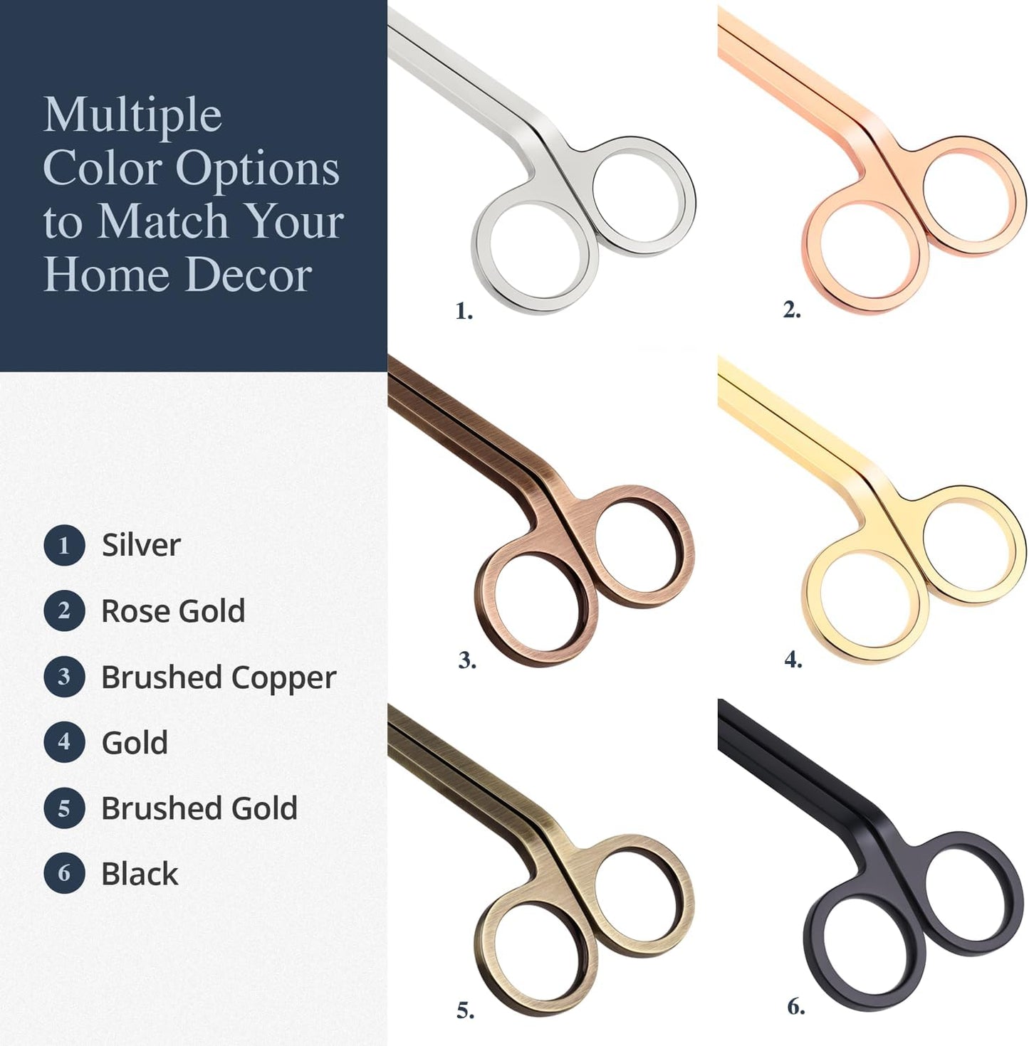 Airy Abode Candle Wick Trimmer 10 Pack, 7 Inch Stainless Steel Wick Cutters for Candles, Bulk Candle Trimmers for Cleaner Burn and Less Soot, Gold