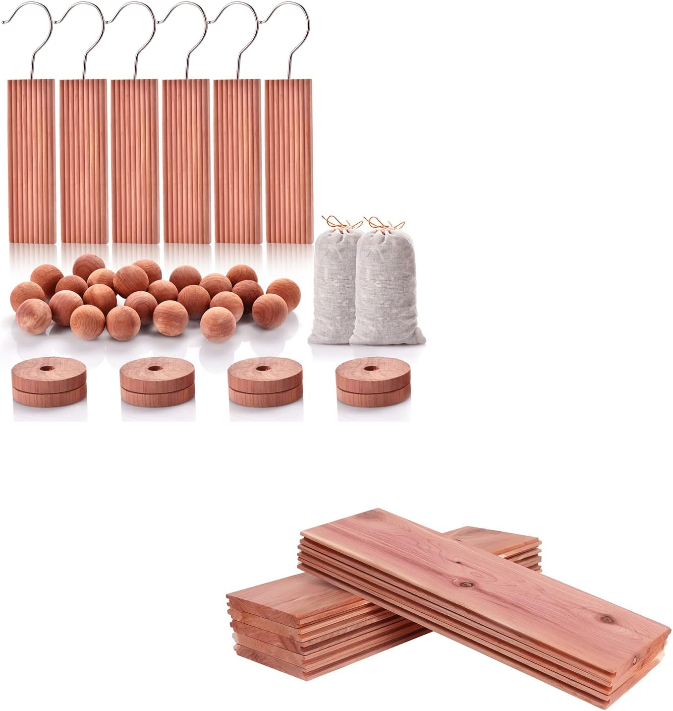 Homode Cedar Blocks and Cedar Closet Liner Planks, Tongue and Groove, 100% Aromatic Red Ceder Wood for Closets and Drawers