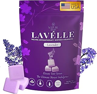 Lavender Shower Steamers - 7 Pack Lavender Shower Tablets Aromatherapy for Sinus and Tension Support - Gifts for Women & Men