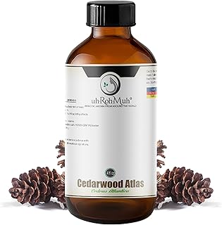 Pure Cedarwood Atlas Essential Oil (Wild Harvest) - Aromatic Elixir for Hair, Skin, and Culinary Delights - Perfect for Cleaning, Aromatherapy, DIY, Soap & Diffuser - Morocco Origin 4oz