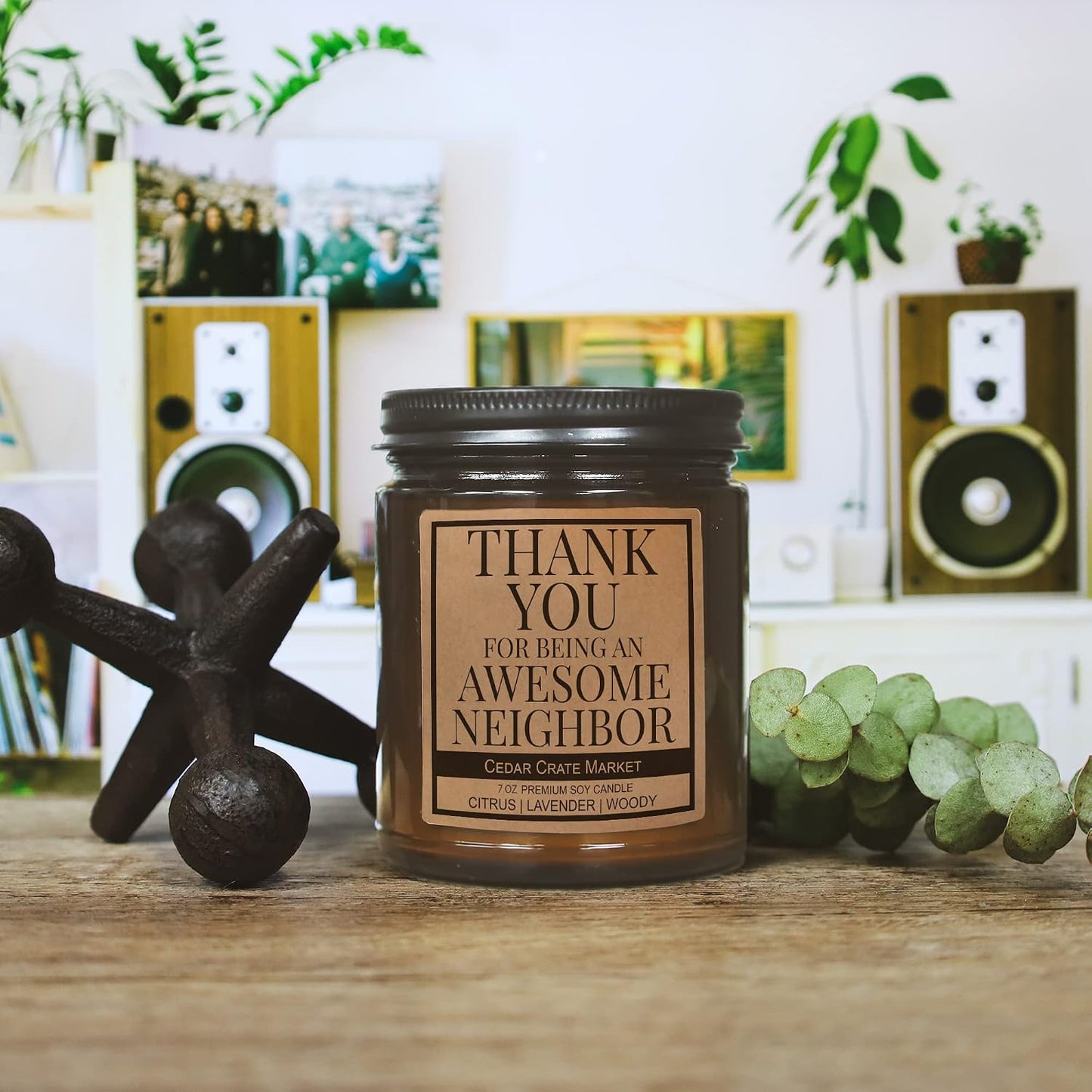 House Warming Gifts New Home Women Men Couple 2025 - Thanks for Being an Awesome Neighbor, Funny Housewarming Present Ideas, Apartment Decor, Candles for Friend, Hostess 100% Soy Wax, Made in USA