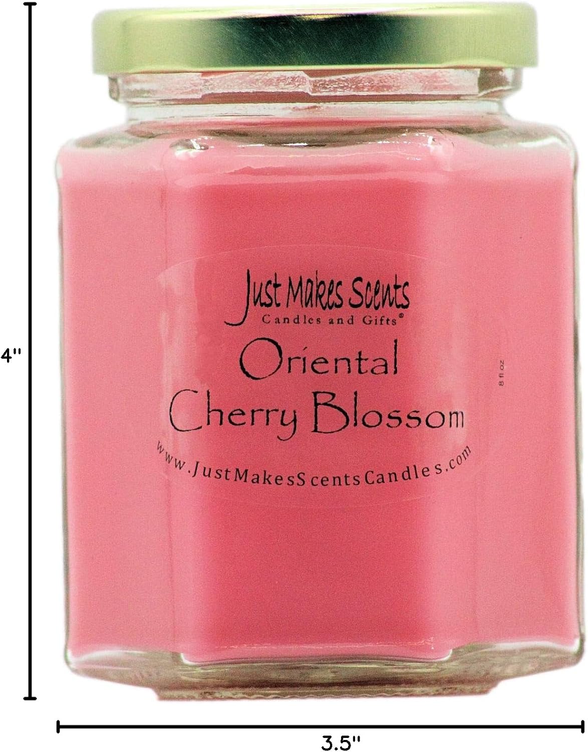 Oriental Cherry Blossom Scented Blended Soy Candle by Just Makes Scents