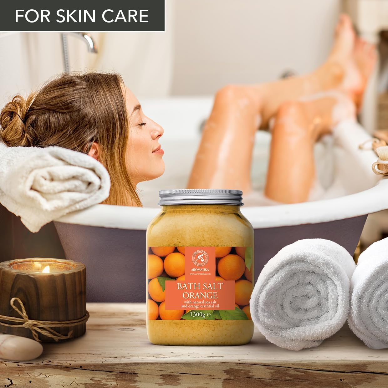 Bath Salt Orange 46 Oz (1300g) - Bathing - Body Care - Wellness - Spa - Bath