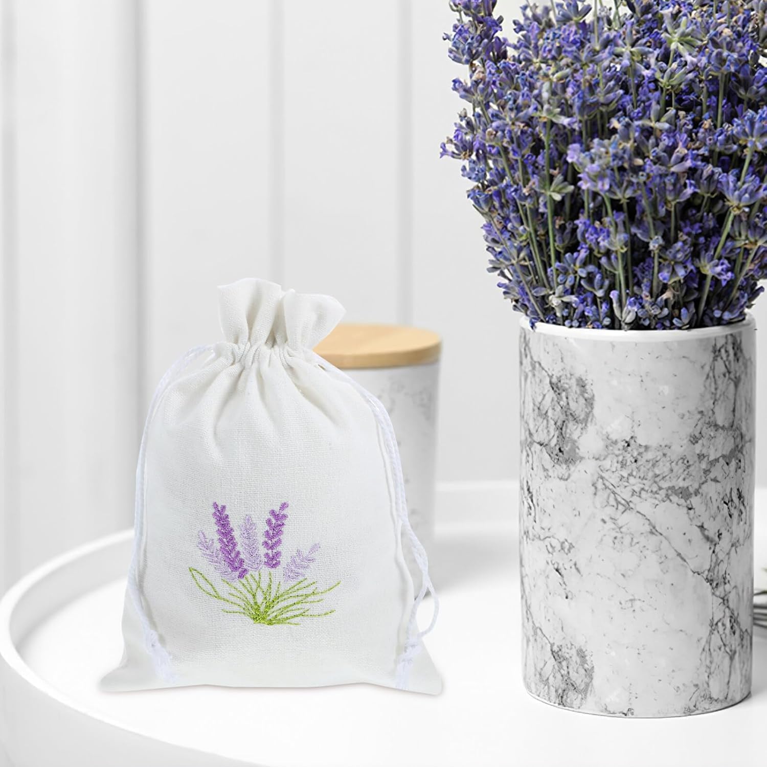 10pcs Sachet Storage Bags-Multi-Purpose Sachet Storage Bags with Lavender Pattern, and Durable for Travel, Crafts, Organizing Small Items