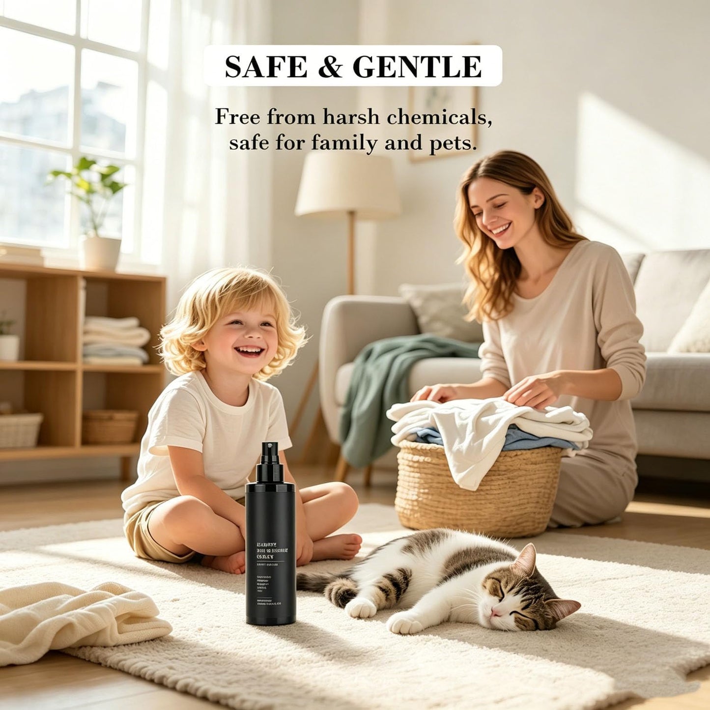 Fabric Refresher & Room Spray – Non-Toxic, Pet & Kid Safe, Long-Lasting Fresh Scent (7.68oz)