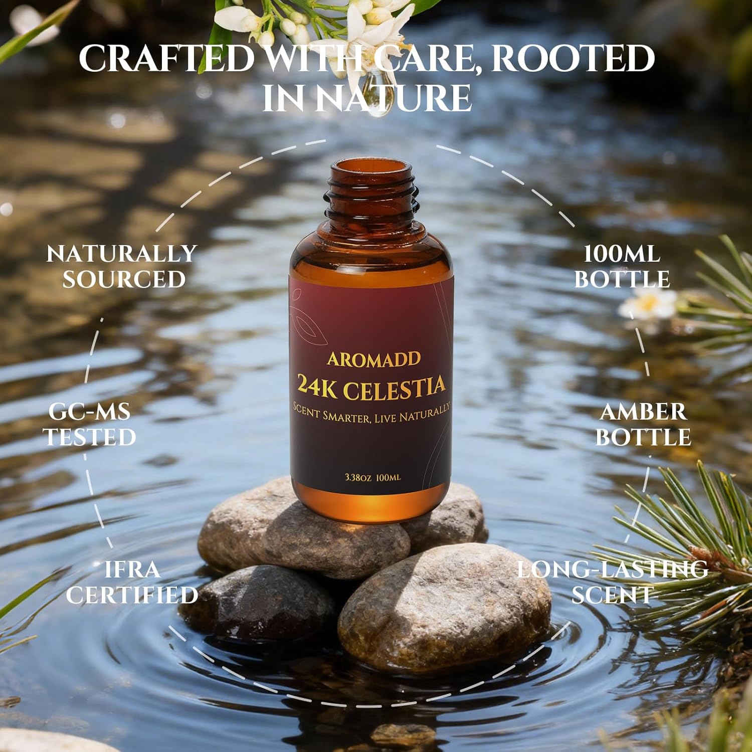 AROMADD AROMADD 24K Celestia Hotel Diffuser Oil Inspired by Luxury Hotel Collection Scent, Premium Fragrance Oil for Waterless, Cold Air & HVAC Diffusers, Long-Lasting Home Scent, 3.38 fl oz (100 mL)