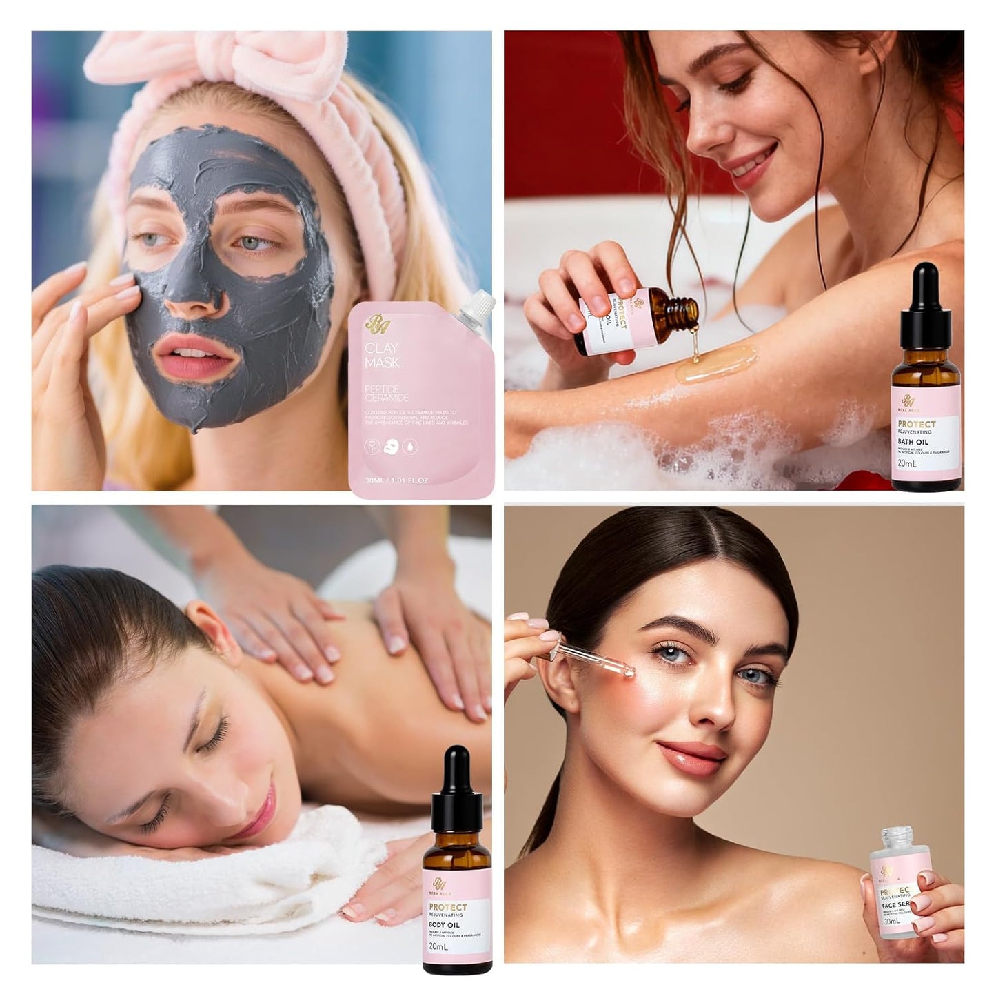 Mother's Day Gifts for Mom, Rose 23 Pcs Facial Skin Care Set, Bath and Body Gifts Basket Set for Women, Home Spa Set, Self-Care Set, Face Oil, Birthday, Christmas, Valentines, Girlfriend, Anniversary