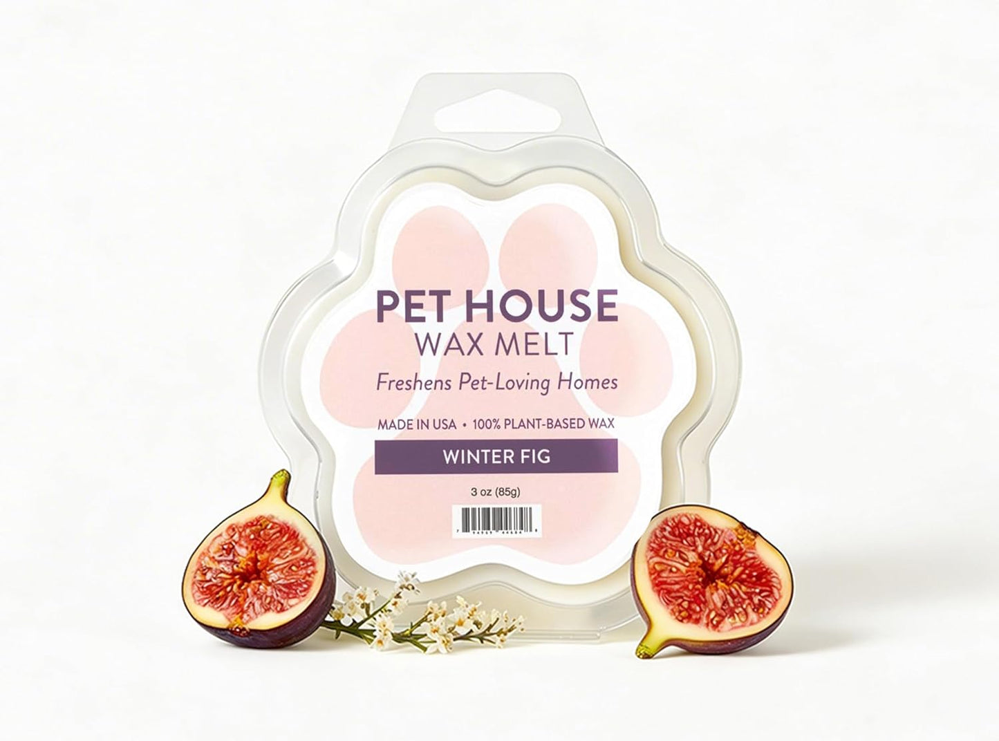 One Fur All Pet House Scented Wax Melts, Natural, Plant Based Soy Wax Melts for Pet Odor, Long Lasting Fragrance for Fresh Smelling Homes, Winter Fig