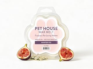 One Fur All Pet House Scented Wax Melts, Natural, Plant Based Soy Wax Melts for Pet Odor, Long Lasting Fragrance for Fresh Smelling Homes, Winter Fig