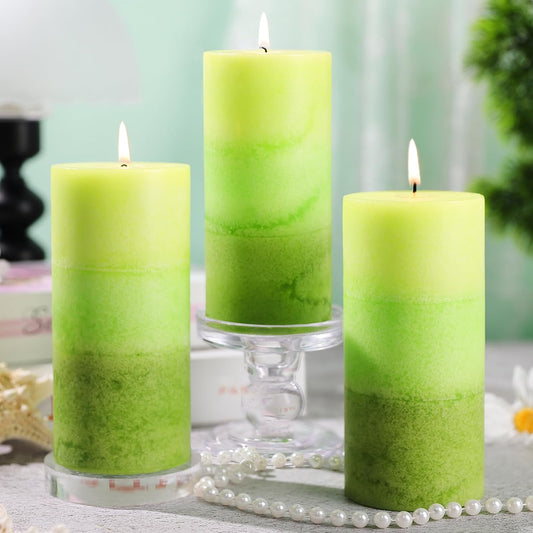 Sage & Citrus Scented Pillar Candles