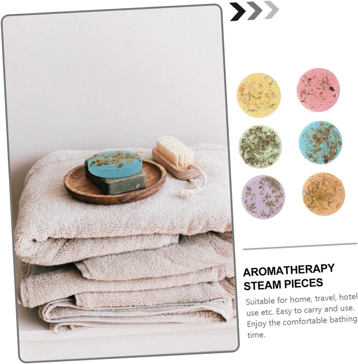 CALLARON 6Pcs Aromatherapy Steam Sheets for Home Bathroom Moisturizing Bathing Pieces Relaxing Shower Steamers Suitable for Skin Types