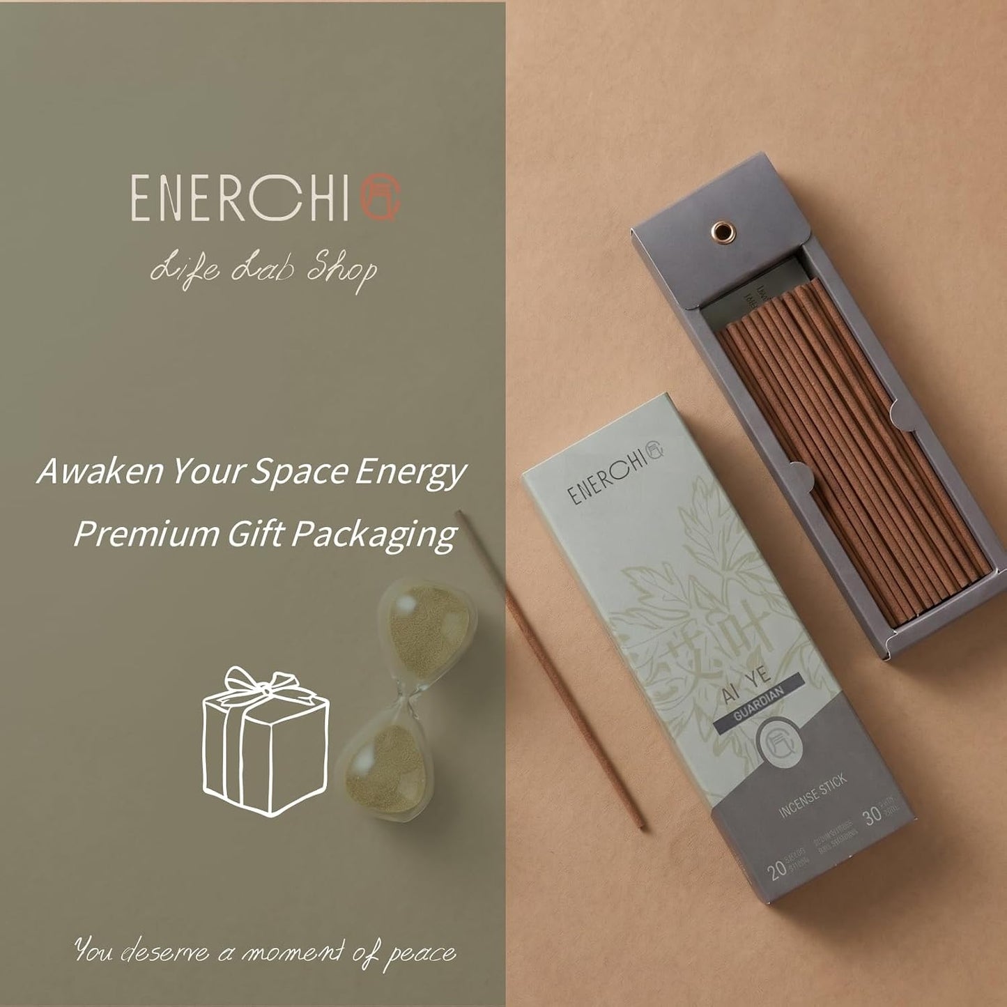 Mugwort Incense Sticks with Agarwood & Sandalwood — 20 Hand-Rolled Sticks, 30 Min Long Burn, Low Smoke Natural Herbal Incense for Meditation & House Cleansing, Sage Smudge Alternative