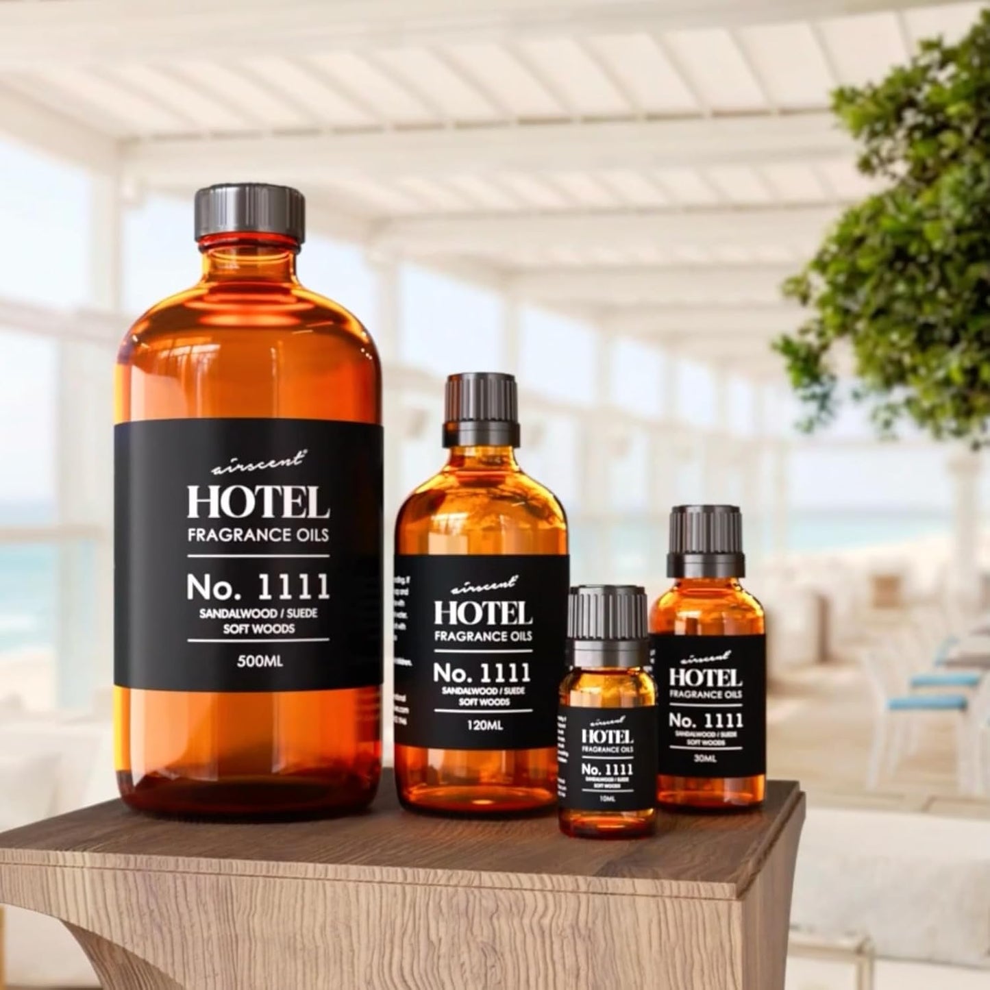 AirScent My Way Diffuser Oil No. 1111 Inspired by the 1 Hotel Miami - Sandalwood Suede Soft Woods - Fragrance Oil Blend for Ultrasonic and Waterless Diffusers and Crafting - 10 mL, 0.34 fl oz Bottle