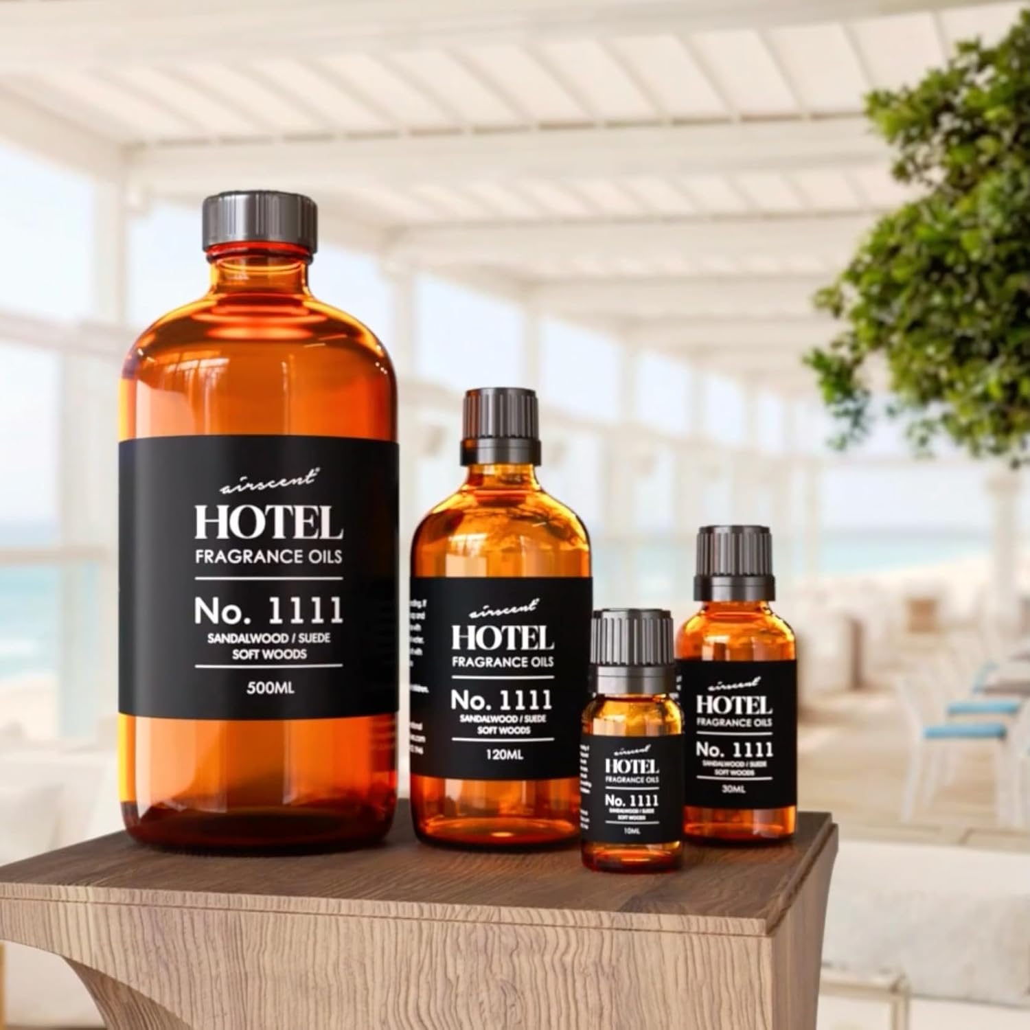 AirScent My Way Diffuser Oil No. 1111 Inspired by the 1 Hotel Miami - Sandalwood Suede Soft Woods - Fragrance Oil Blend for Ultrasonic and Waterless Diffusers and Crafting - 10 mL, 0.34 fl oz Bottle