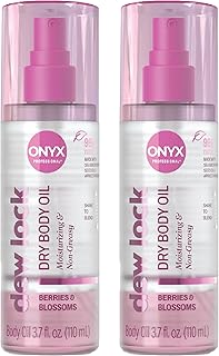 Onyx Professional Hydrating Dry Body Oil & Essence Duo, Berries & Blossoms, 3.7 fl oz, 2pk