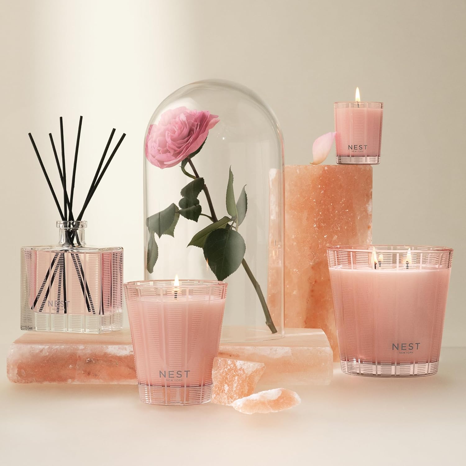 NEST New York Reed Diffuser Liquid Refill, Himalayan Salt & Rosewater - 5.9 fl oz - Fragrance for Up to 90 Days - Flame Free