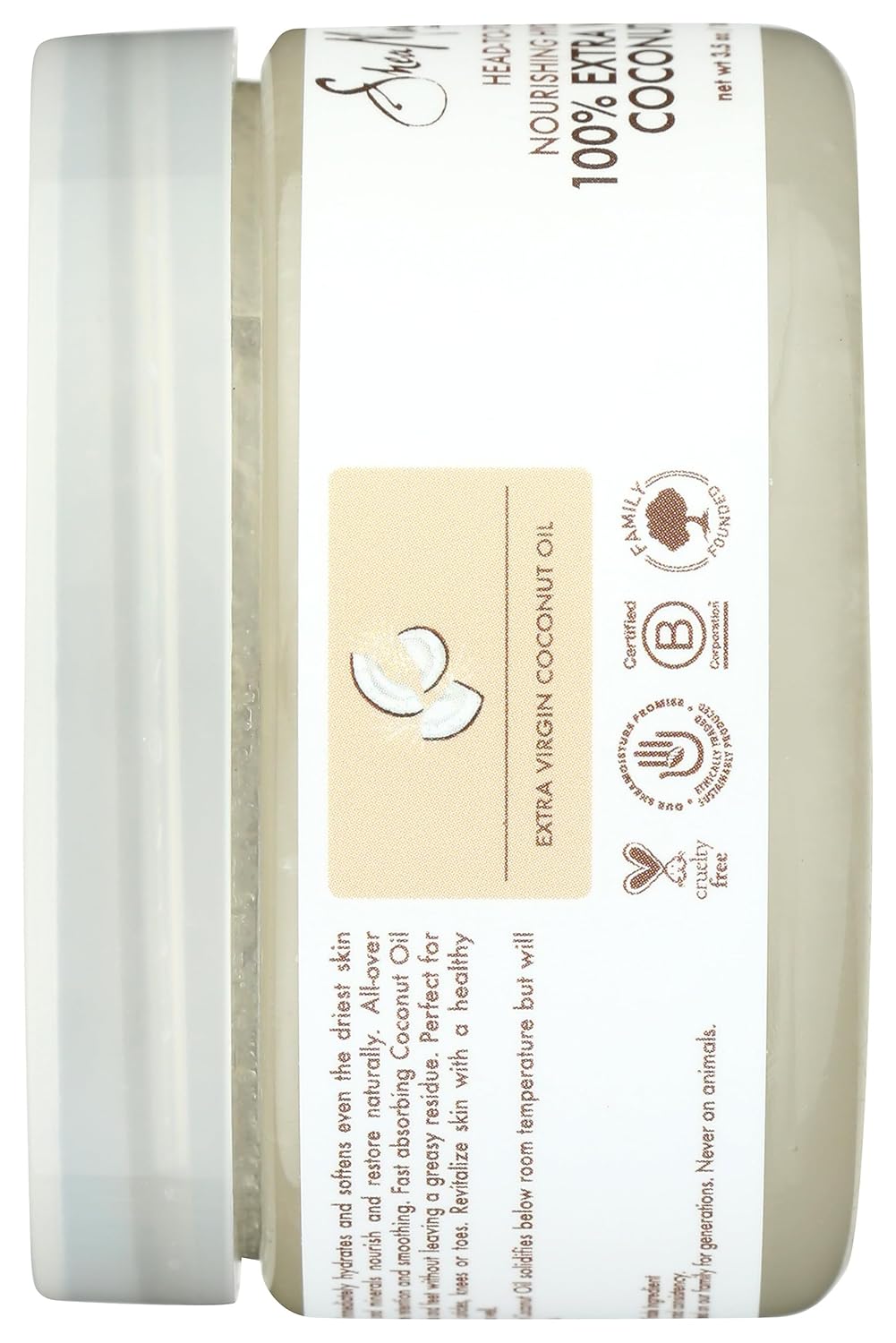 SheaMoisture 100% Extra Virgin Coconut Oil for Trial & Travel Nourishing for All Hair & Skin Types 3.2 oz