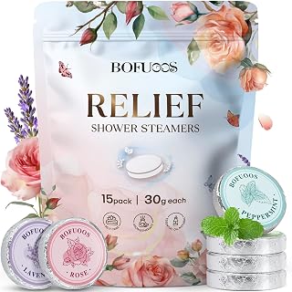 Shower Steamers Aromatherapy, Natural Essential Oils for Self Care | Birthday & Christmas gift for Women, Mom, Wife, Teen girls, Spa Stress Relief & Relaxation Gifts, Travel Essentials