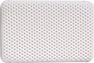 OSVINO Bath Pillow Thick Comfy Drainage for Jetted Tub Spa Cushion with 8 Suction Cups, White, 7.5"x11.5"x2"