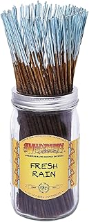 Wild Berry Incense Sticks - Fresh Rain - Clean Crisp Fragrance with Bergamot and Lavender - Hand Dipped in the USA (100 Count)