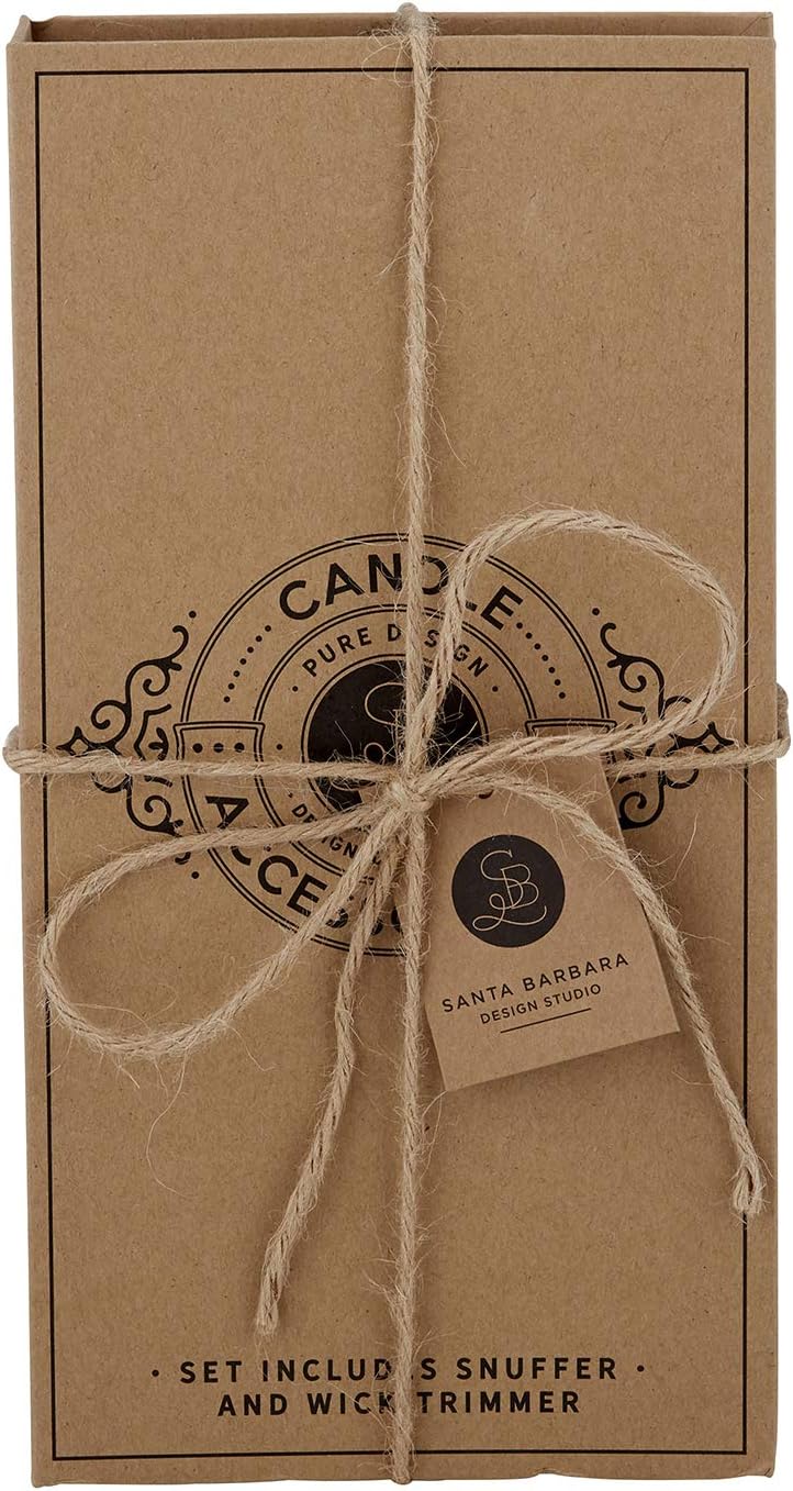 Santa Barbara Design Studio Candle Accessories Gift Kit Pure Design Collection Cardboard Book Gift Set, 2-Pieces, Black