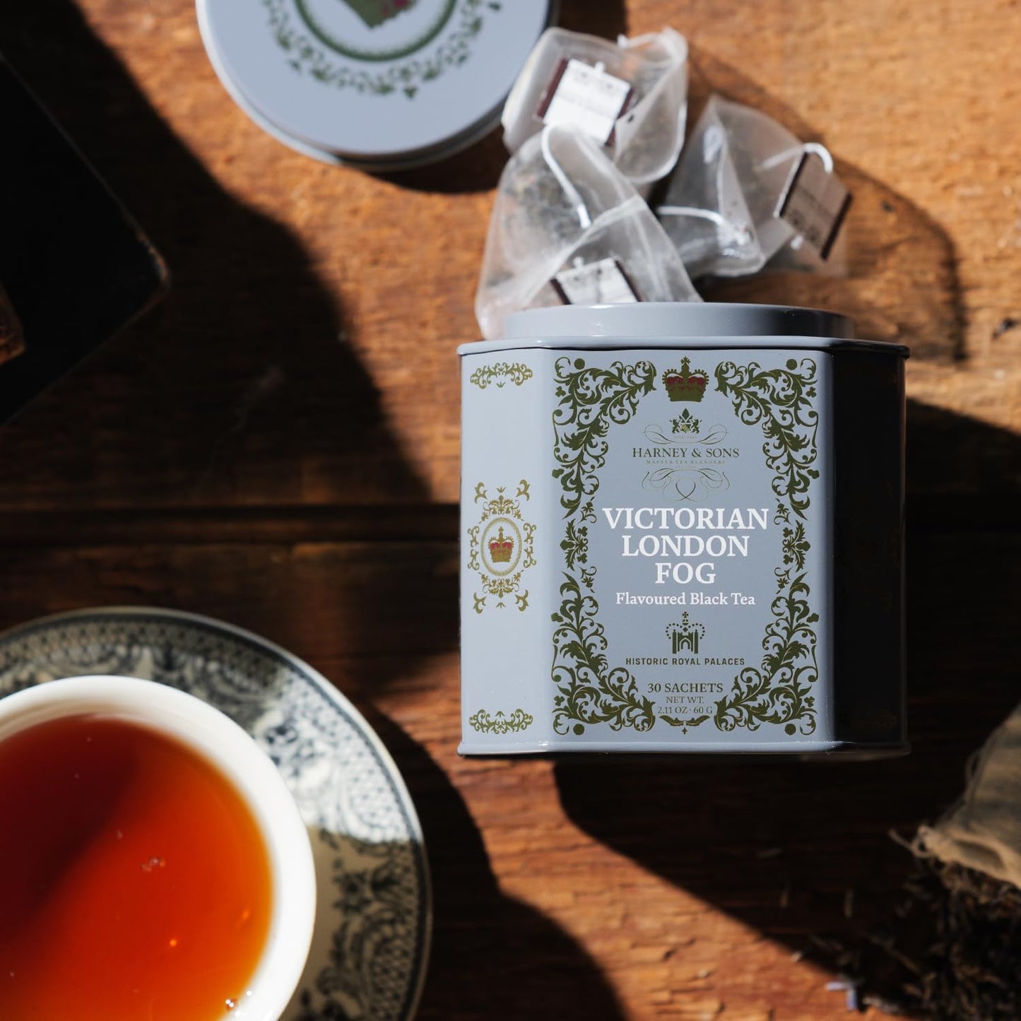Harney & Sons Victorian London Fog Tea, Black & Oolong Tea with Vanilla, Citrus & Lavender, 30 Sachets