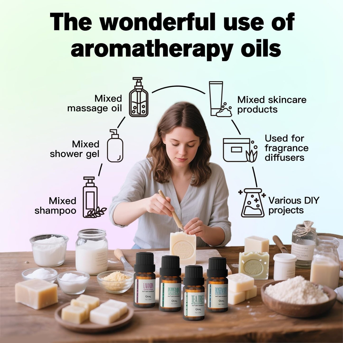 Peppermint Essential Oil Blend, Mint Oil, Essential Oils Organic, Hair Growth & Scalp Care, Essential Oils for Diffusers for Home 10ML