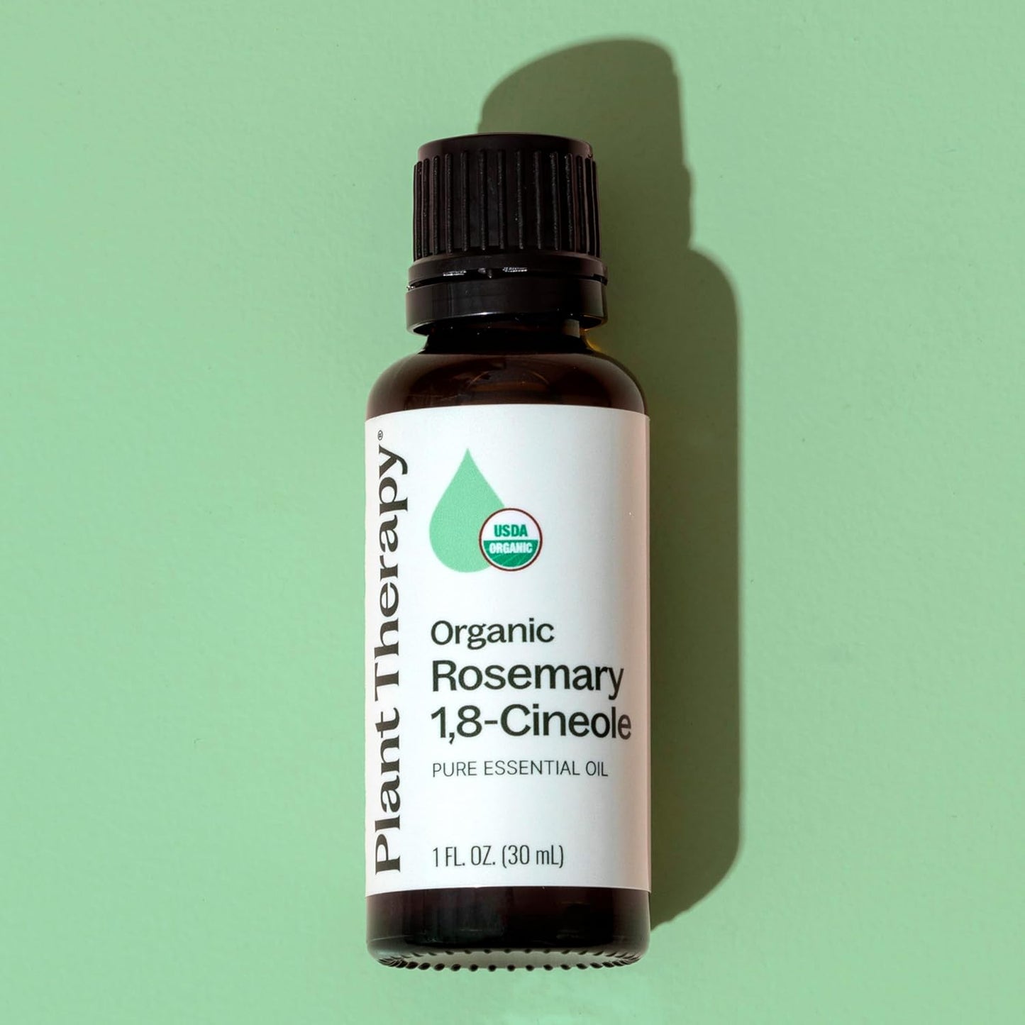 Plant Therapy Organic Rosemary Essential Oil, 30 mL (1 oz), 100% Pure and Undiluted, USDA Certified Organic, Great for Aromatherapy and Natural Hair Growth