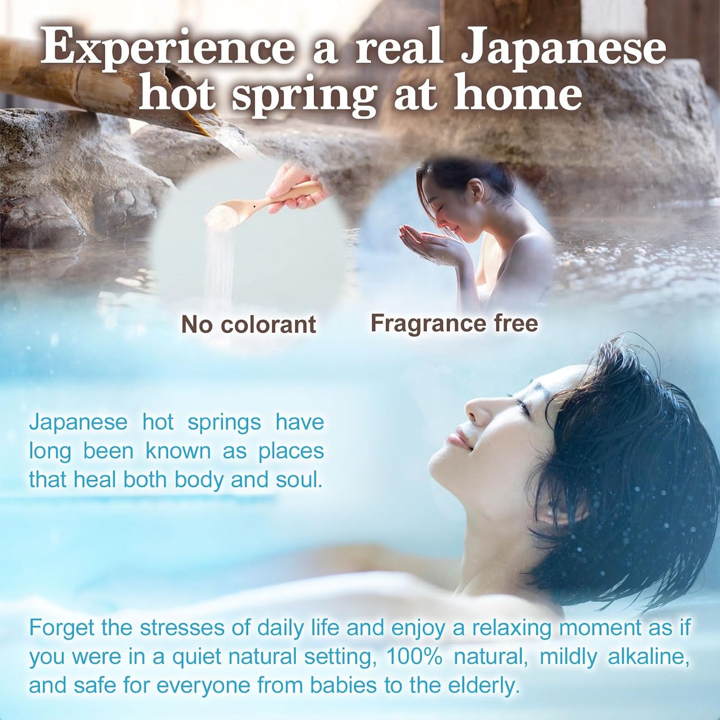 Yunohana Japanese Hot Spring Bath Salts, 100% Natural Mineral Bath Powder from Okuhida Onsen, No Chemicals, 250g