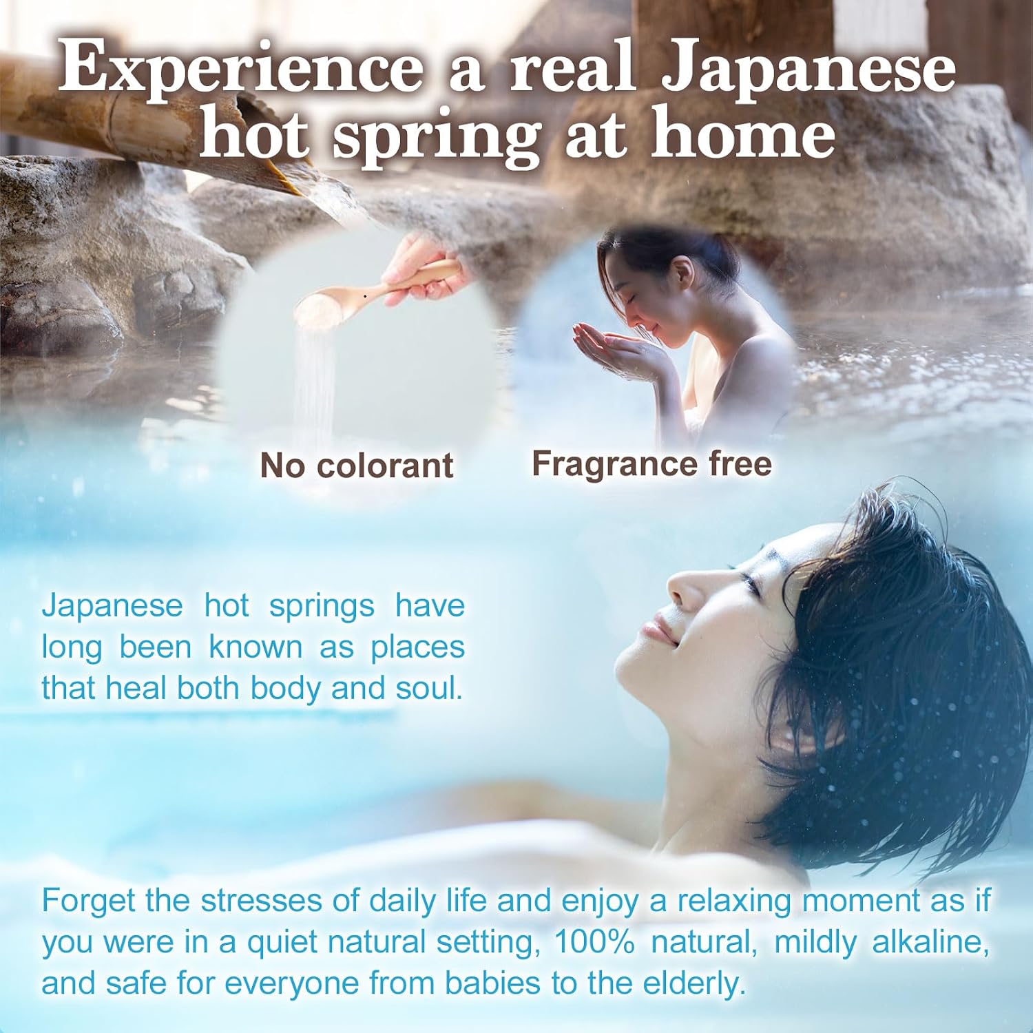 Yunohana Japanese Hot Spring Bath Salts, 100% Natural Mineral Bath Powder from Okuhida Onsen, No Chemicals, 250g