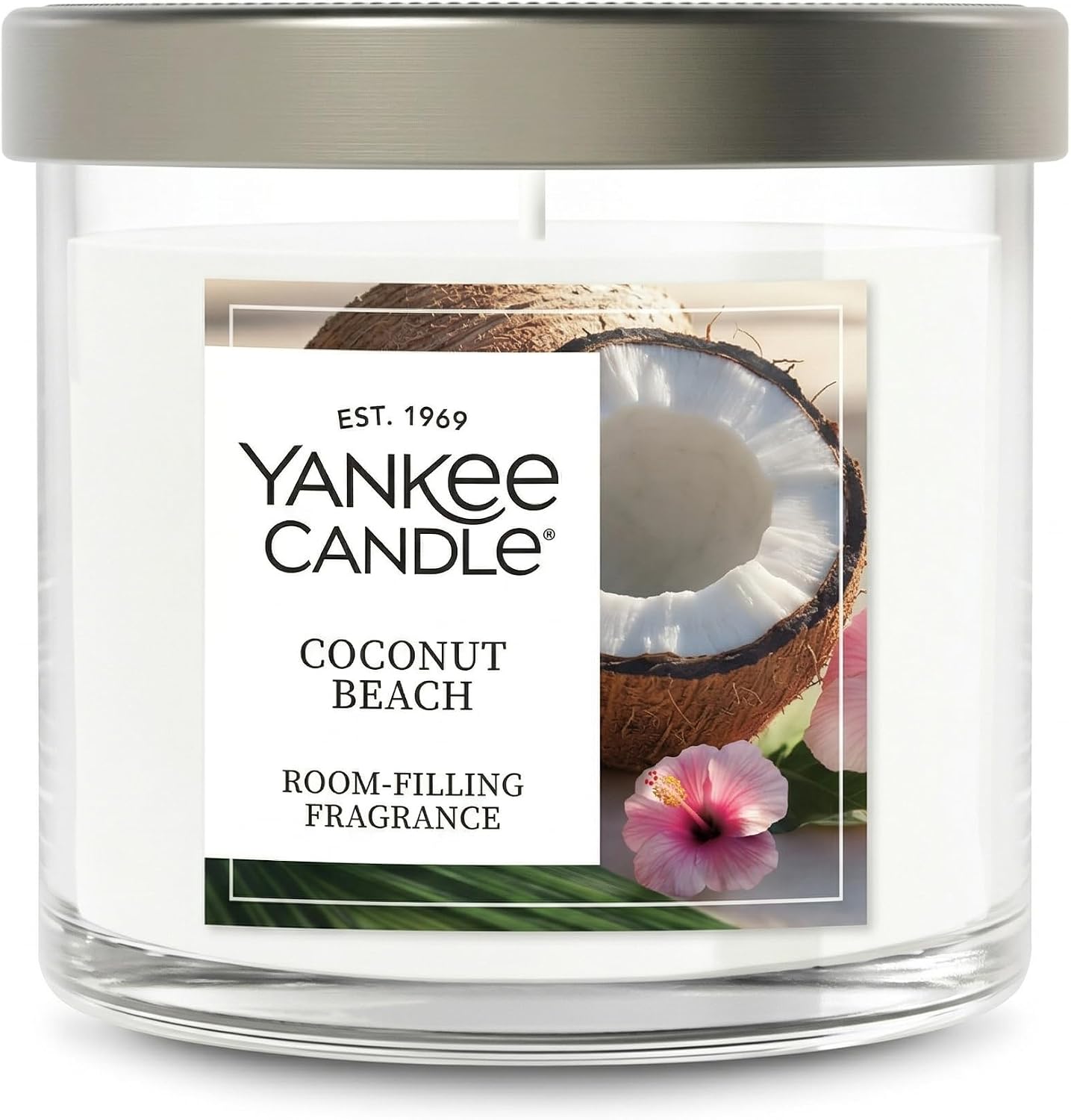 Yankee Candle Coconut Beach Scented Small Tumbler, Single Wick Jar Candle for Tropical Home Fragrance and Stress Relief, Clean Burning Soy Wax Blend, 4.3 Ounce (Pack of 2)