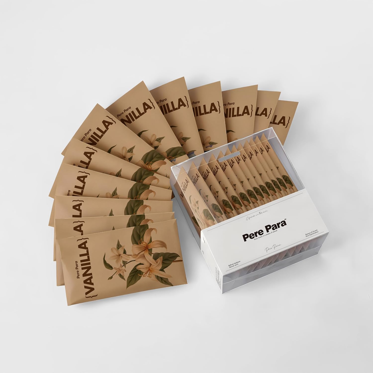 12 Packs Vanilla Potpourri Scented Sachets for Drawers and Closets，Hanging Paper Air Fresheners for Clothes Long Lasting Fragrance