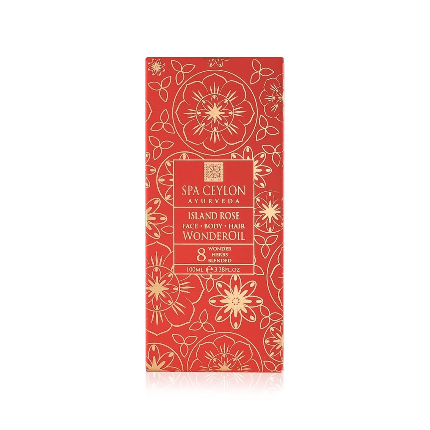 SPA CEYLON Wonder Oil Island Rose, Luxurious Moisturizing Body Oil with Ayurvedic Herbs for Skin & Hair, Non-Greasy Organic Formula, Vegan & Paraben-Free, 100 ml