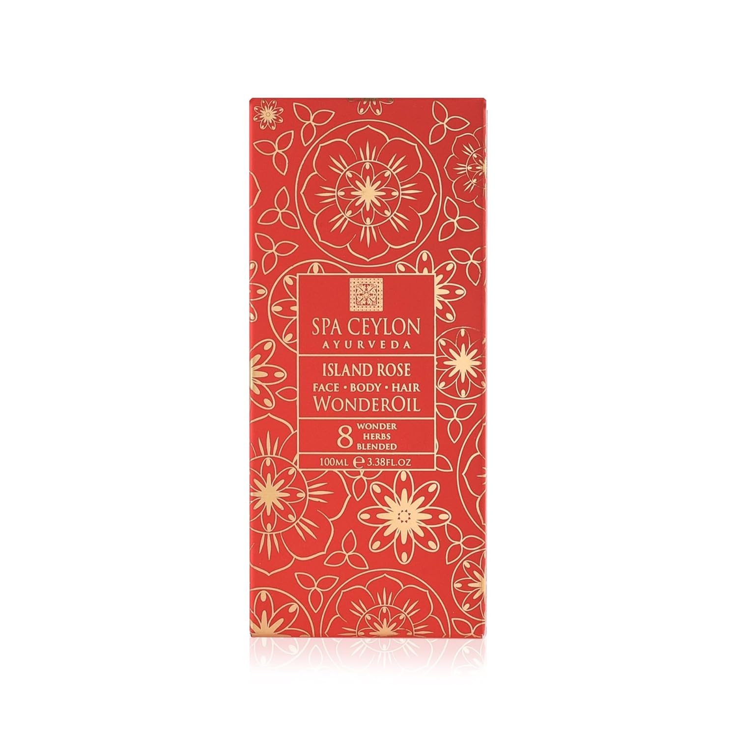 SPA CEYLON Wonder Oil Island Rose, Luxurious Moisturizing Body Oil with Ayurvedic Herbs for Skin & Hair, Non-Greasy Organic Formula, Vegan & Paraben-Free, 100 ml