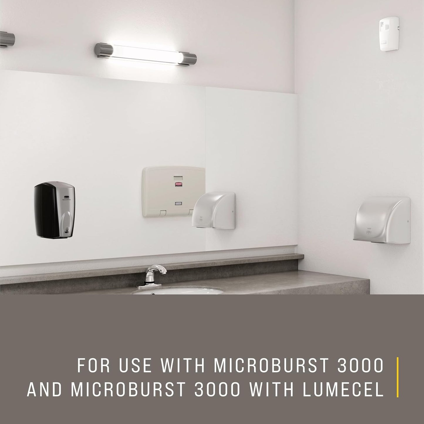 Rubbermaid Commercial Products Microburst 3000 Aerosol Air Freshener Refill, Linen Fresh, Automatic Odor Control System, for Restrooms in Restaurants/Hotels/Schools/Airports/Offices