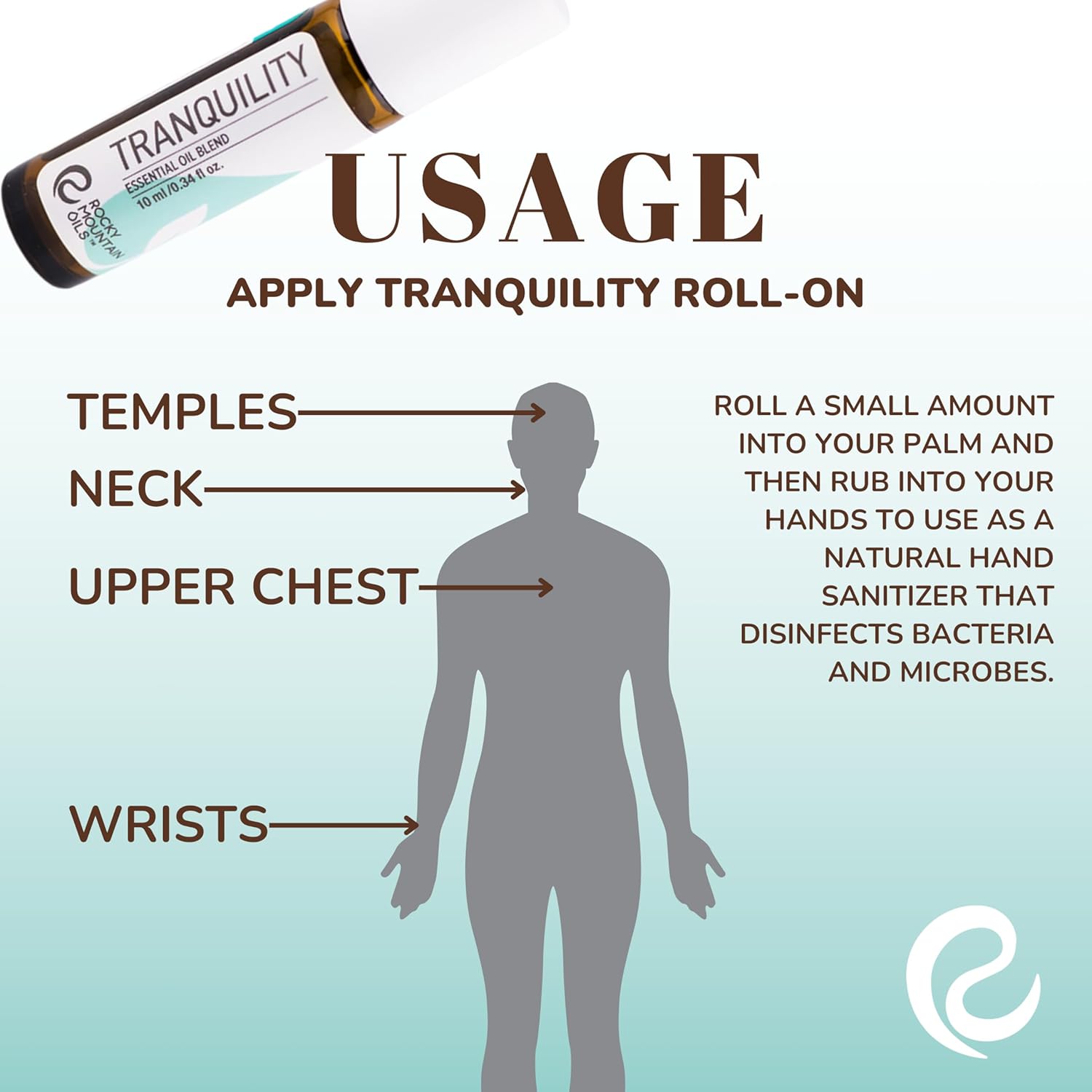 Rocky Mountain Oils - Tranquility Roll-On Blend 10 ml - Pure Essential Oils