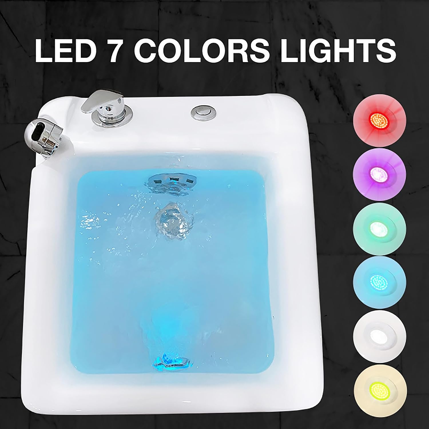 Foot Spa, Foot Bath Massager with Heat, Bubbles, Red Light, Ergonomic Acupressure Massage Points, Soothe & Relax Tired Feet, Foot soak for Foot spa, Suitable for Home and Hotel