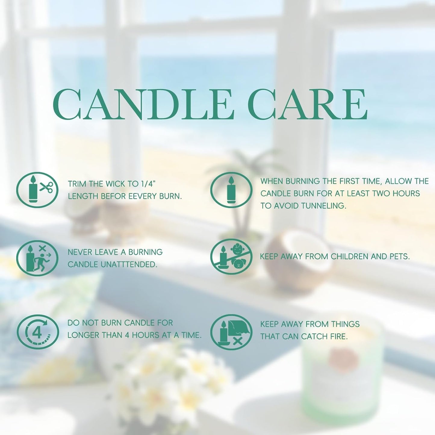California Coast Candle Set - 2 Packs, Ocean Breeze Scented Jar Candles for Home Fragrance, Beach Scented Soy Wax Luxury Candles for Air Freshening, Vacation Scent & Refreshing Housewarming Gift