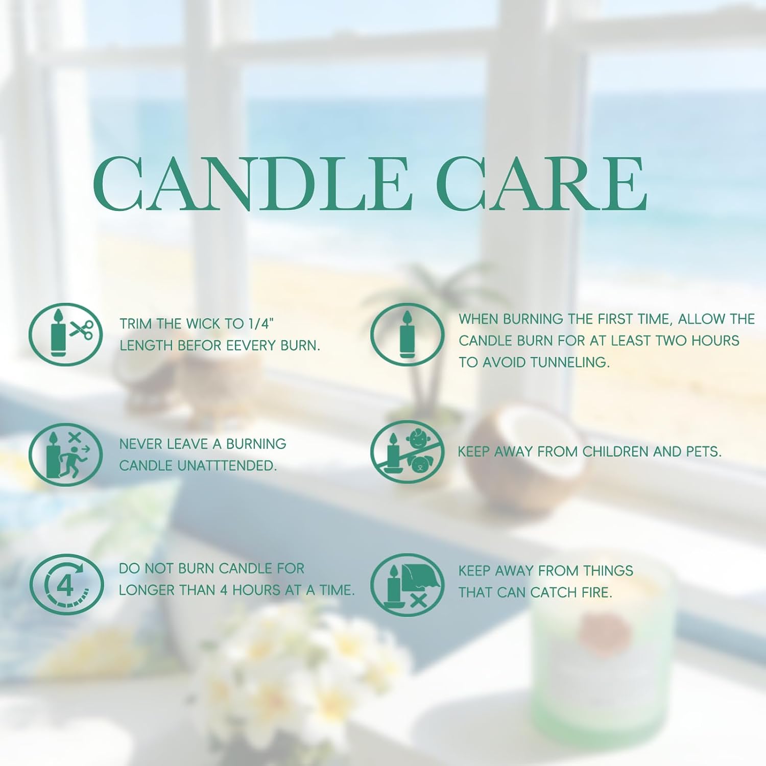 California Coast Candle Set - 2 Packs, Ocean Breeze Scented Jar Candles for Home Fragrance, Beach Scented Soy Wax Luxury Candles for Air Freshening, Vacation Scent & Refreshing Housewarming Gift