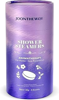 Shower Steamers Aromatherapy 8 Pack - 8% Natural & Organic Essential Oils,Women/Men Spa Steamer, Lingering Intense Aroma Gifts for Women & Men, Spa Gifts & Birthday Christmas Gift Stocking Stuffers