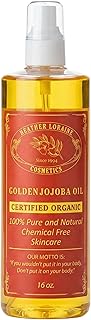 Organic Golden Jojoba Oil, Single-Ingredient Carrier Oil for Face, Hair & Body, Fragrance Free, 16 Fl Oz